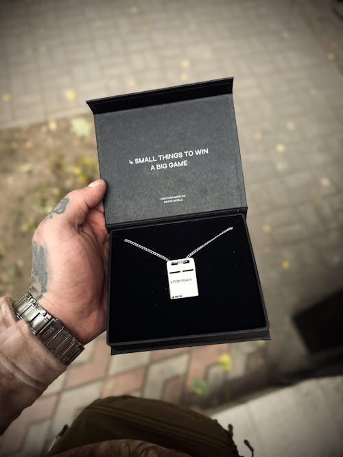 Steel tag with custom engraving