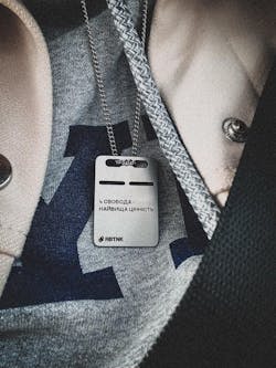 Сталевий жетон з власним гравіюванням