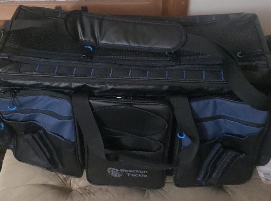 Reaction Tackle Fishing Tackle Bag – Salt Water Resistant Large Tackle Box  Bag, 1000D PVC Waterproof Material - XL Bag: Buy Online at Best Price in  UAE 