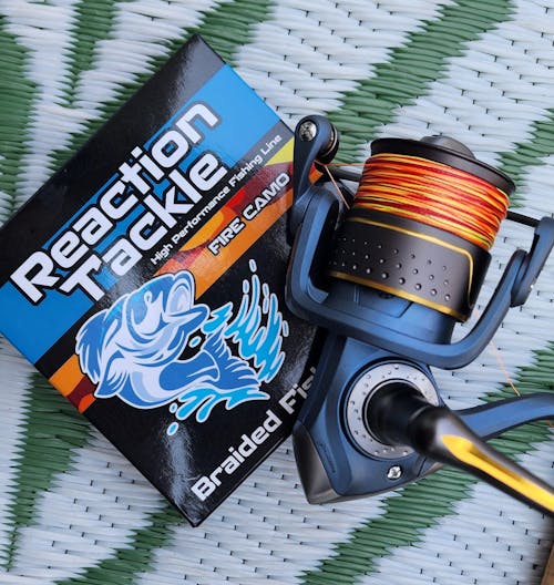 Reaction Tackle Braided Fishing Line - Fire Camo - NEW