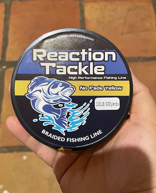 Reaction Tackle Braided Fishing Line - NO FADE Yellow - NEW