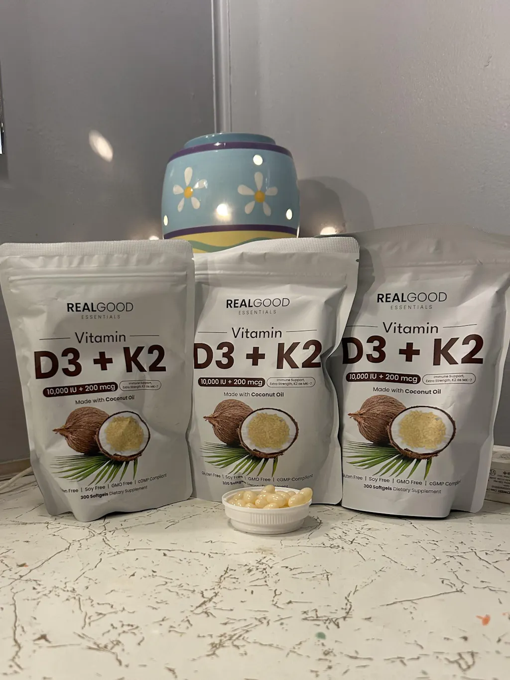 D3+K2 (MK7) Coconut Oil Softgels