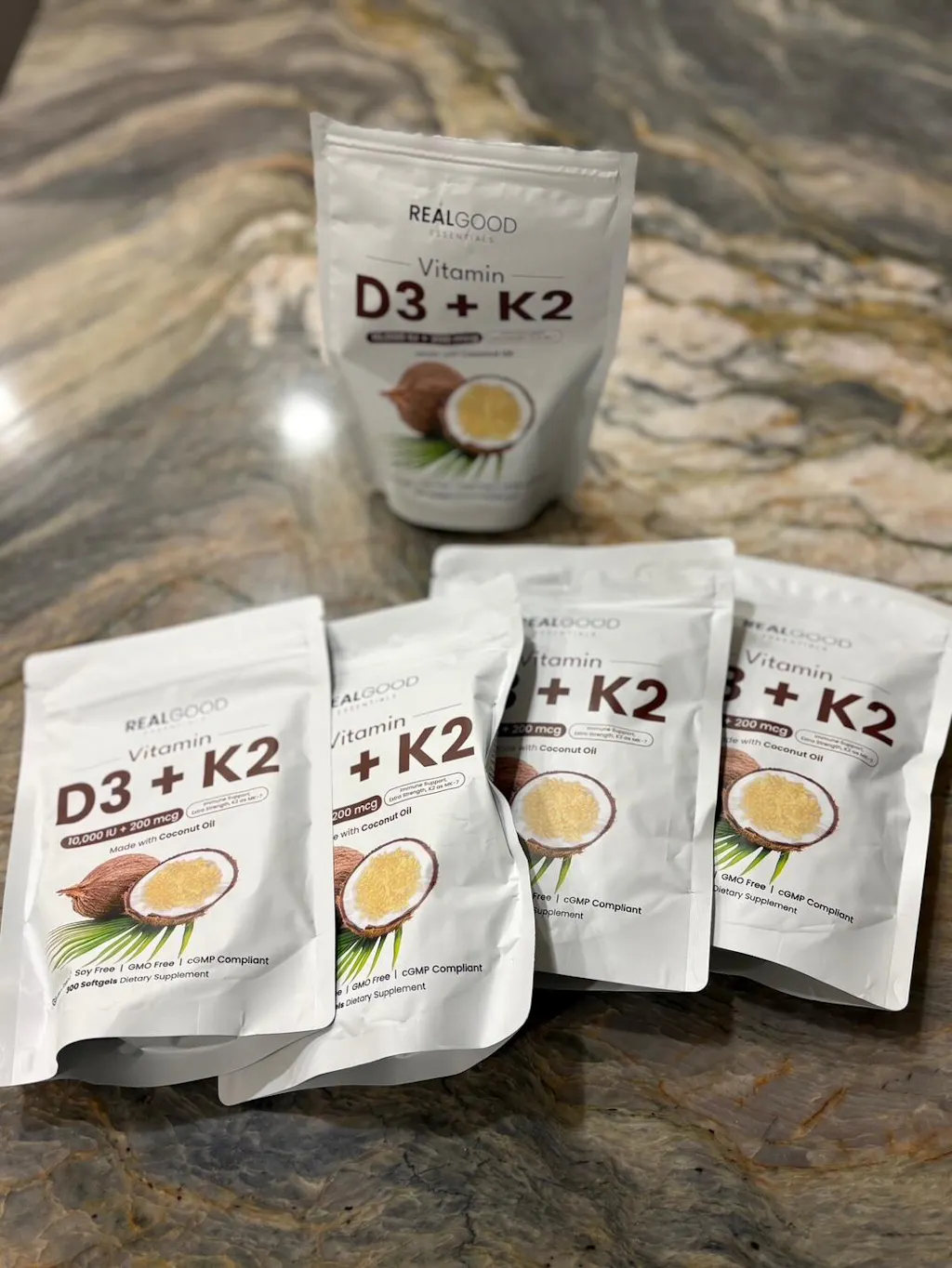 D3+K2 (MK7) Coconut Oil Softgels