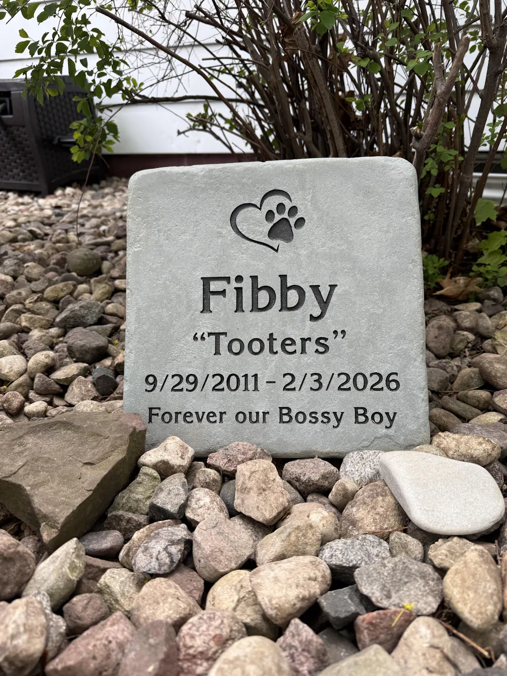 12x12" Engraved Flagstone Pet Memorial