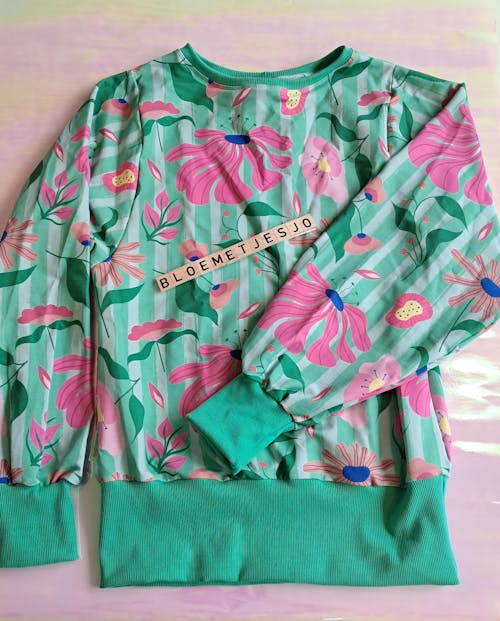 Bloom Boom Apple Pop Green | French Terry | 170 cm breed