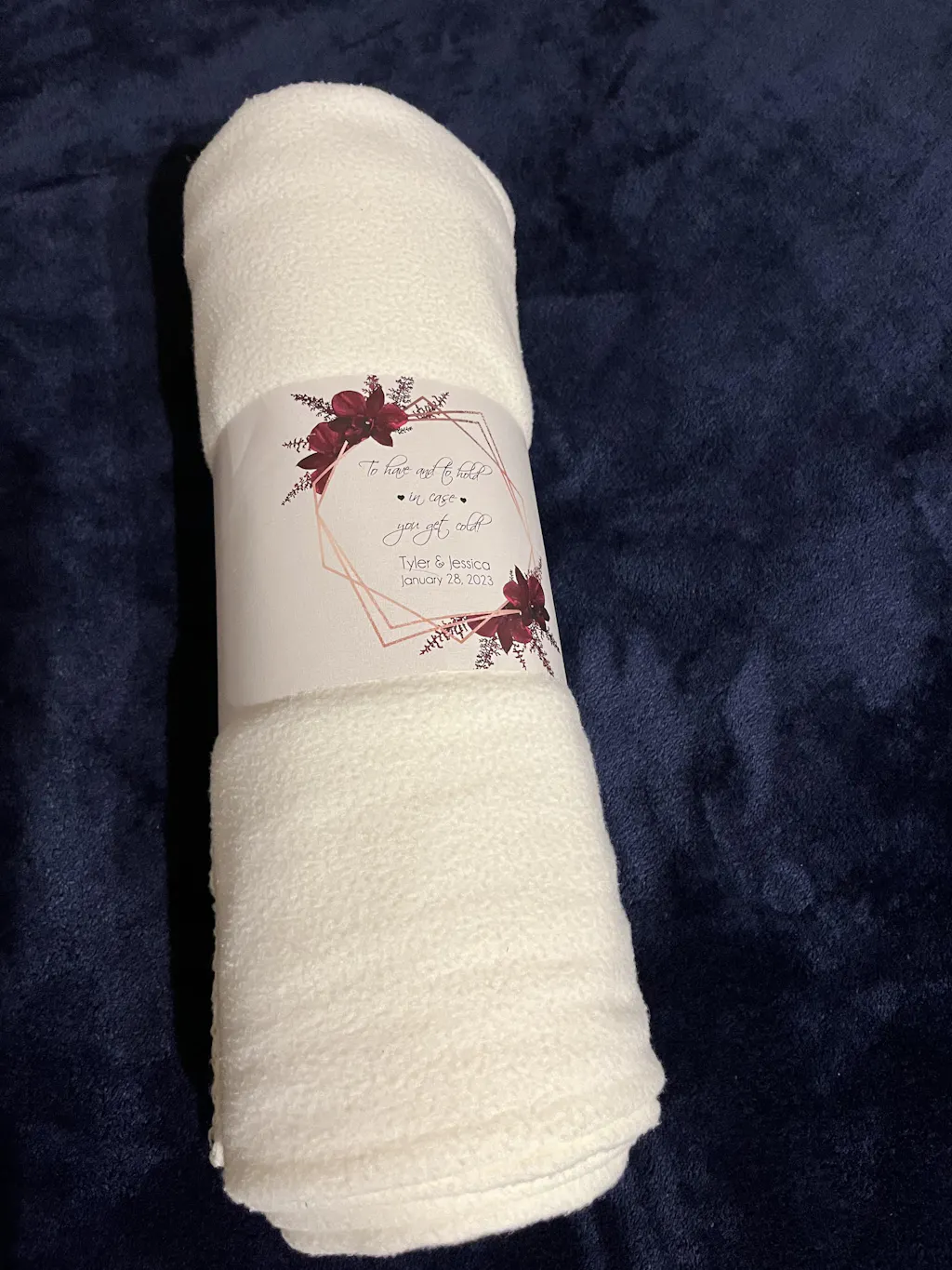 Ivory Polar Fleece Bulk Blanket Wedding Party Favor