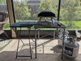 REDCAMP Folding Grill Table for Camping with Mesh Desktop Silver / 48x24”