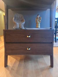 Brass Brasilia Style Mid Century Modern Drawer and Cabinet Pull