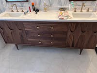 Brass Brasilia Style Mid Century Modern Drawer and Cabinet Pull