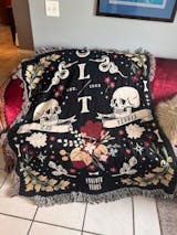 His and Hers Skulls Personalized Woven Blanket