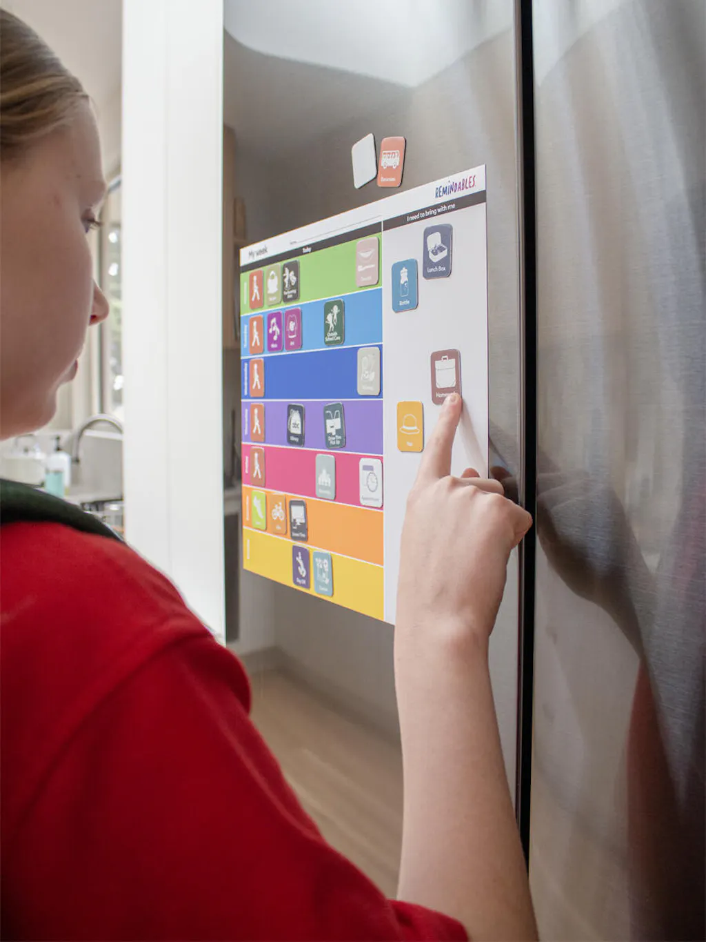 Magnetic Planner for School Kids (60 Tiles+Chart)