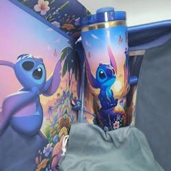Exclusivo: Garrafa Térmica 1.2L Edição Especial Stitch Dourada Caixa Customizada + *BRINDE 1x Chaveiro Exclusivo* - EDIÇÃO LIMITADA