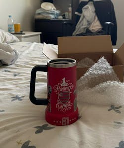 Exclusivo: Caneca Térmica 710ml Edição Especial Mengão Tetra Libertadores Customizada Gravação Laser + *BRINDE 1x Chaveiro Exclusivo* - EDIÇÃO LIMITADA