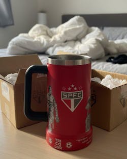 Exclusivo: Caneca Térmica 710ml Edição Especial São Paulo Tri Mundial Customizada Gravação Laser + *BRINDE 1x Chaveiro Exclusivo* - EDIÇÃO LIMITADA