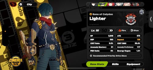 Lighter Zenless Zone Zero Account: Lighter with rerolled Polychrome