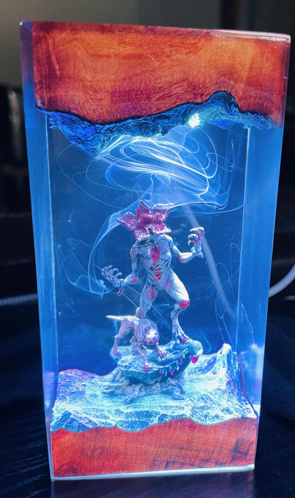 Flower Faced Beast Resin Lamp