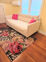 Modern Rose Floral Wool Rug | Colorful Garden Flower Design Carpet