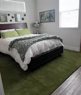 Modern Abstract Hand-Tufted Wool Area Rug Carved High-Low Pattern
