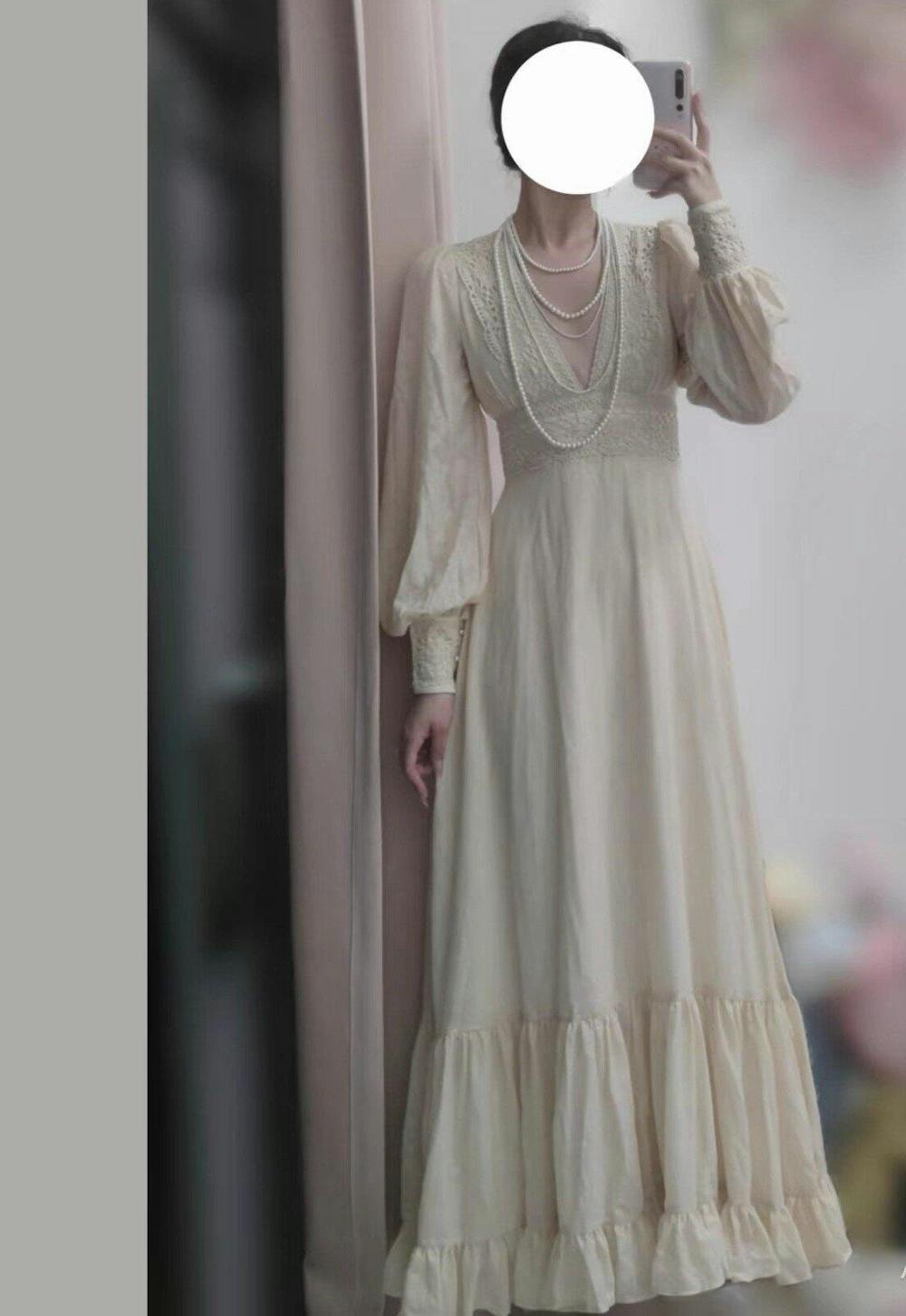 Gunne Sax Remake V Neck Prairie Dress (2 COLORS)