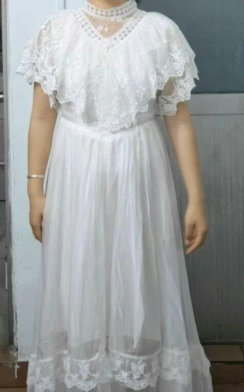 Edwardian Style Lace Bridal Dress