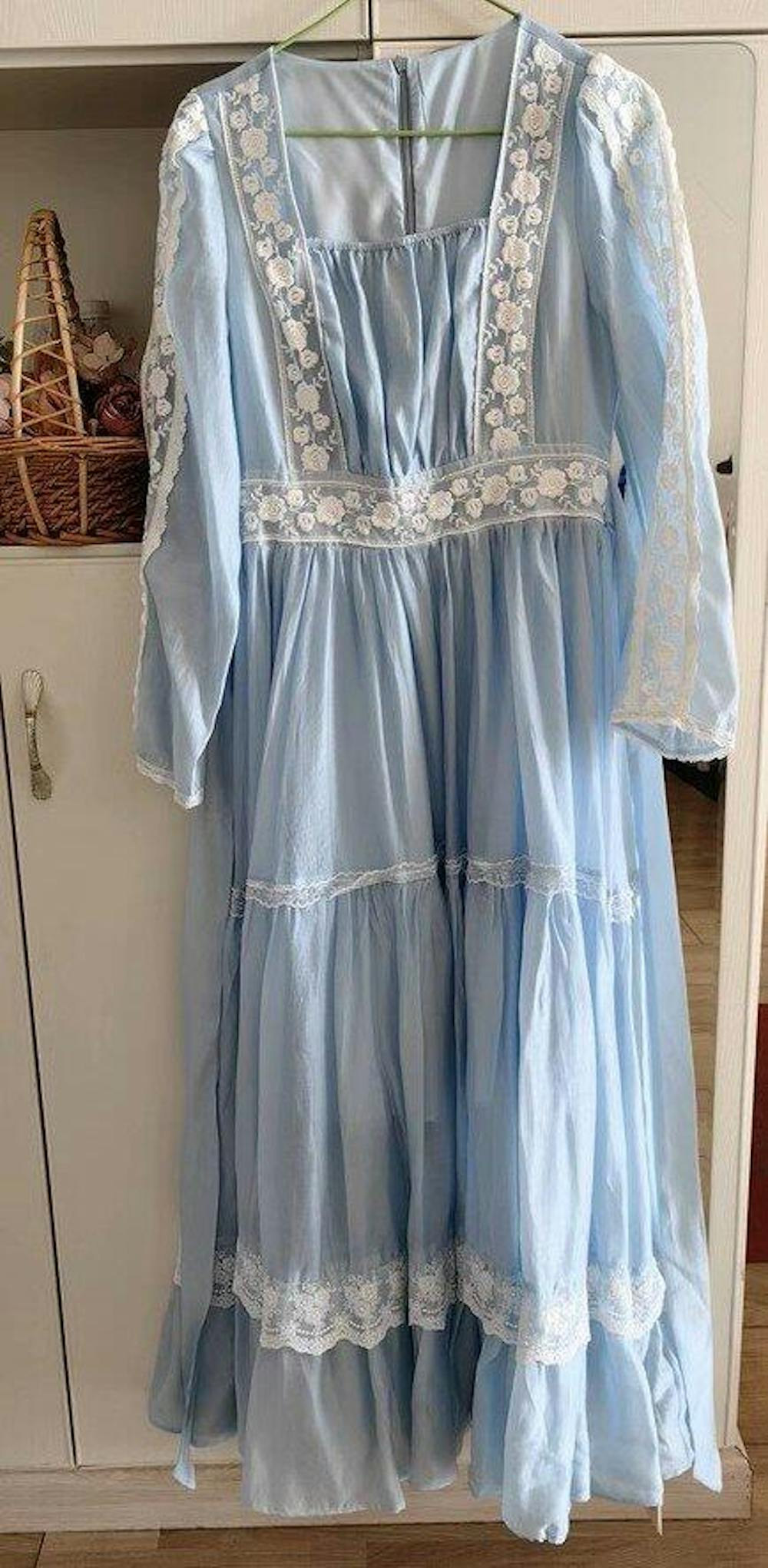 Gunne Sax Remake Blue Prairie Dress