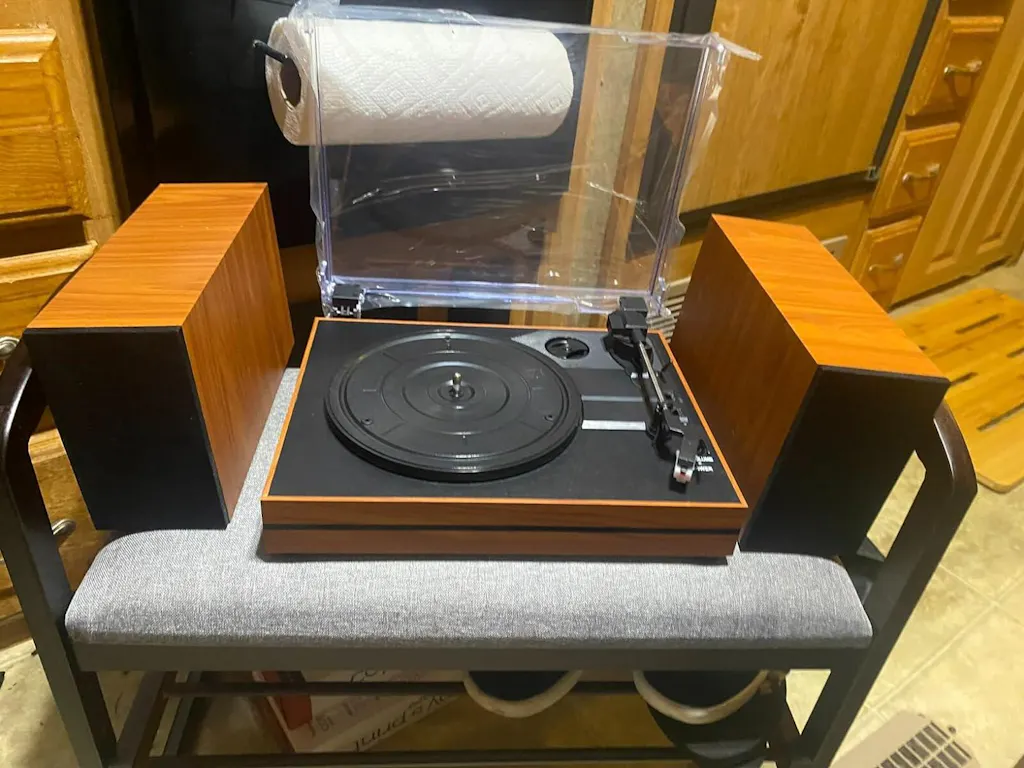 Bluetooth Record Player with Upgraded 40W Speakers & Ruby Stylus R612 PRO