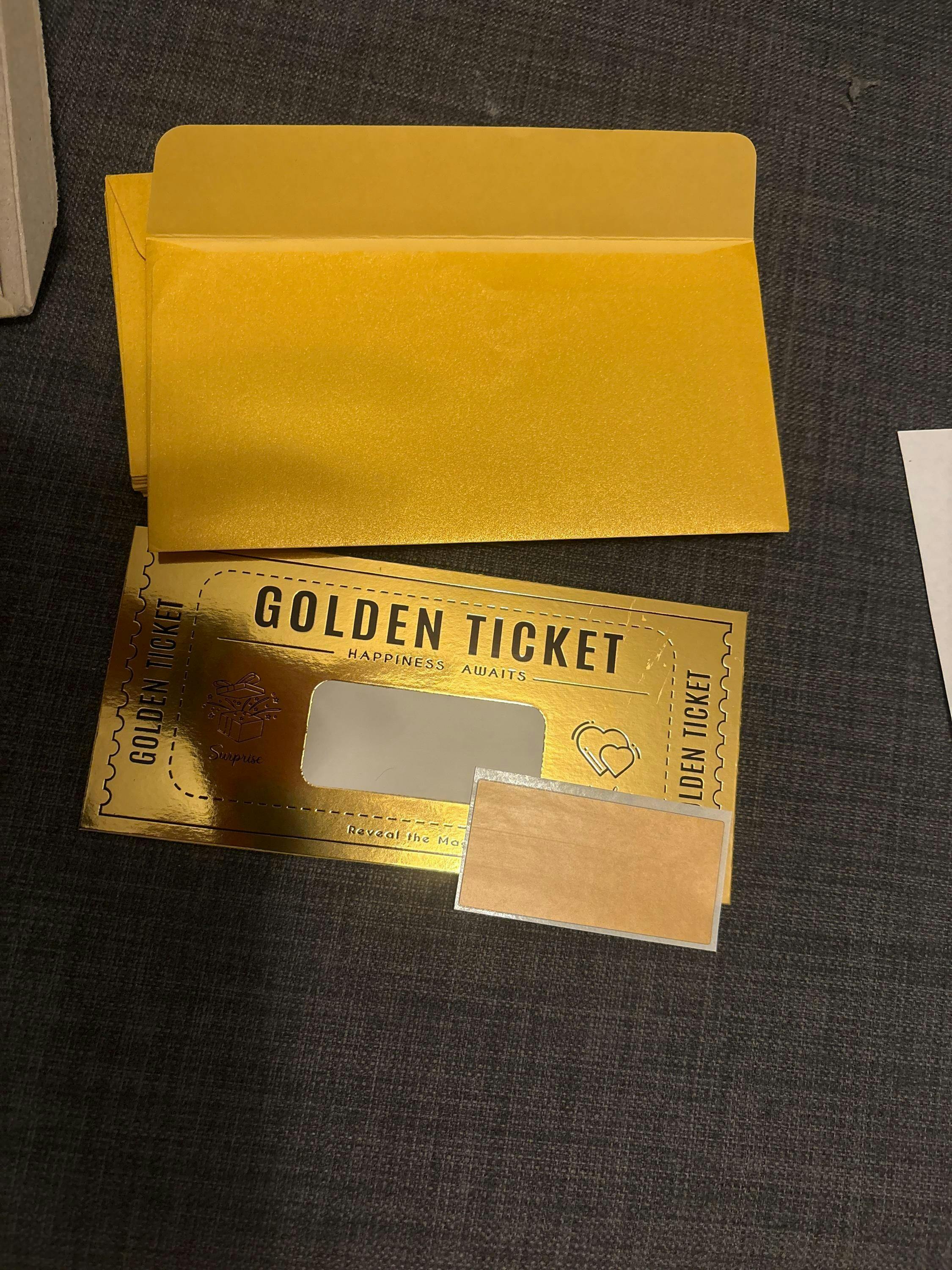 Golden Ticket - Scratch to Reveal – Reveal Rooster