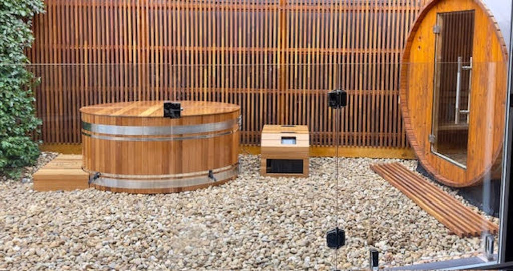 Revel Glacier Duo Premium Cedar Ice Bath Includes Chiller