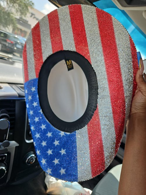 The "America" Hat - Underneath Brim Only