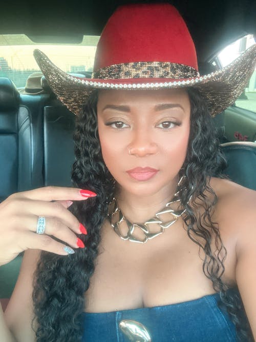 Cherry Red Suede Hat