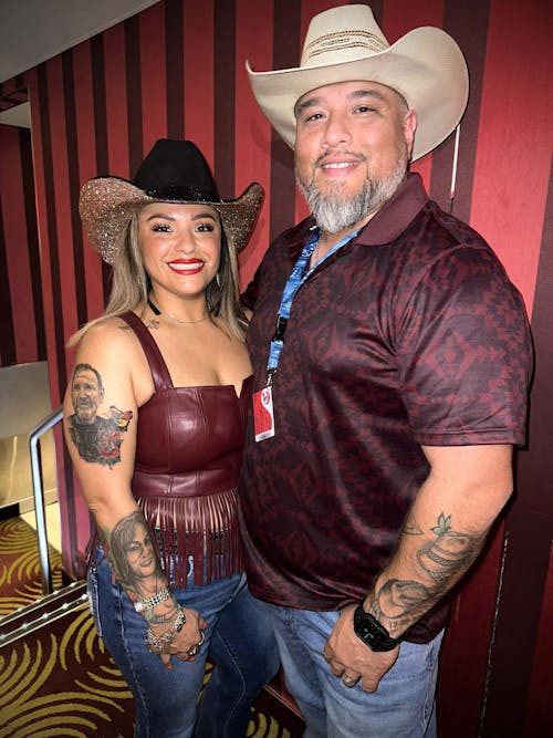 Black and Champagne Hat