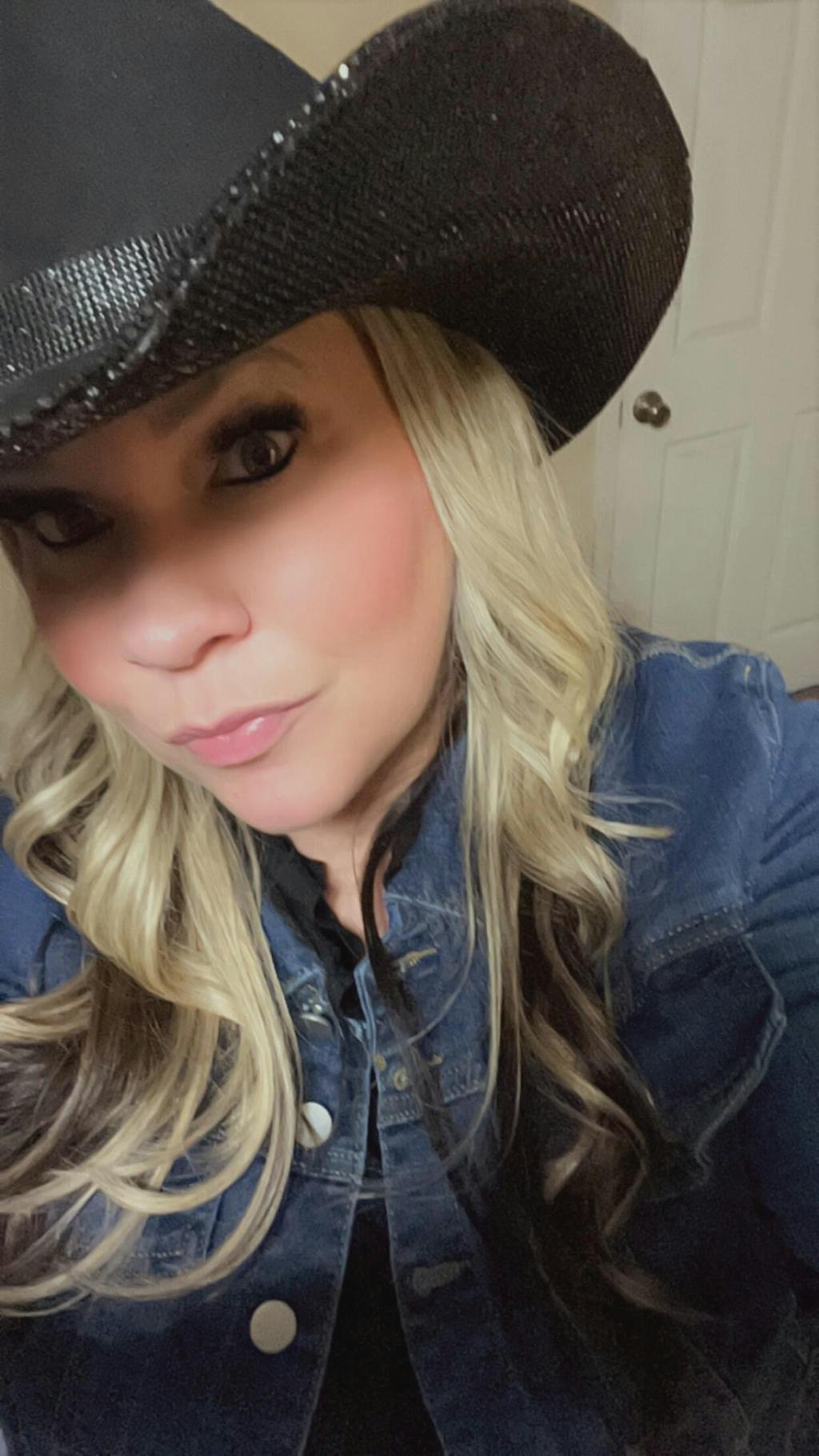 "Blacked Out" square style hat- underneath brim only