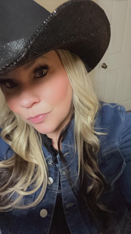 "Blacked Out" square style hat- underneath brim only