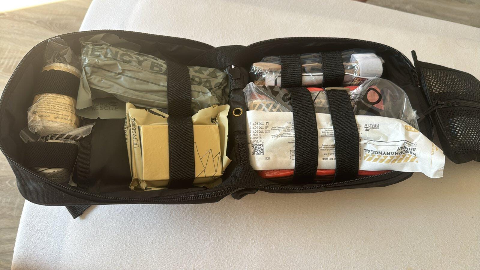 Tactical First Aid Kit IFAK C-A T Tourniquet Wound Care Molle Pouch Red