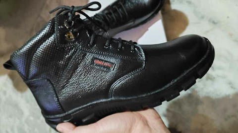 Pure Leather Safety Shoes Industrial Boots for Men