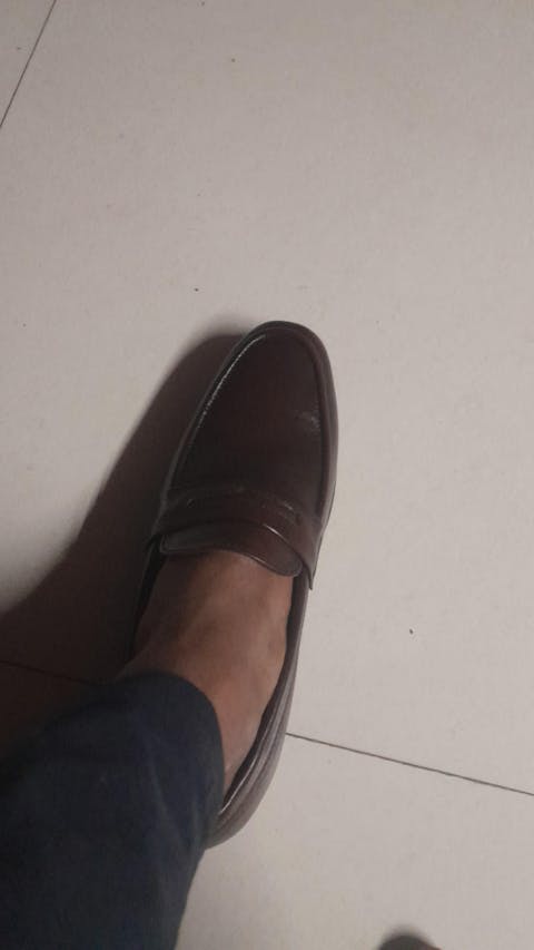 Men Pure Leather Penny Loafer Slip On Shoes