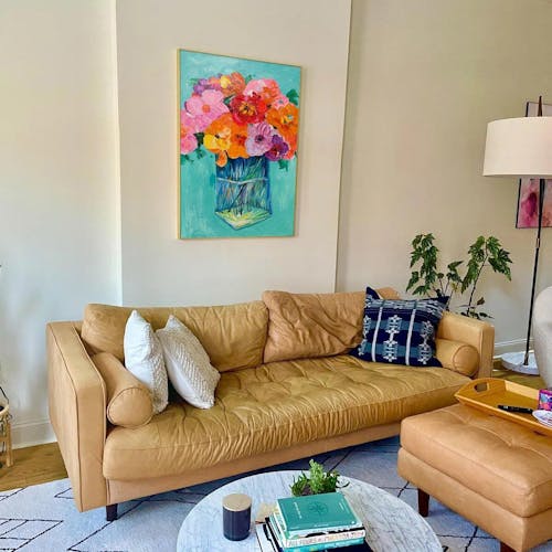 Colorful Abstract Floral Painting