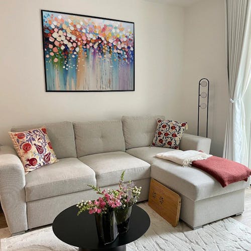 Wildflower 3D Textured Colorful Abstract Flowers Painting