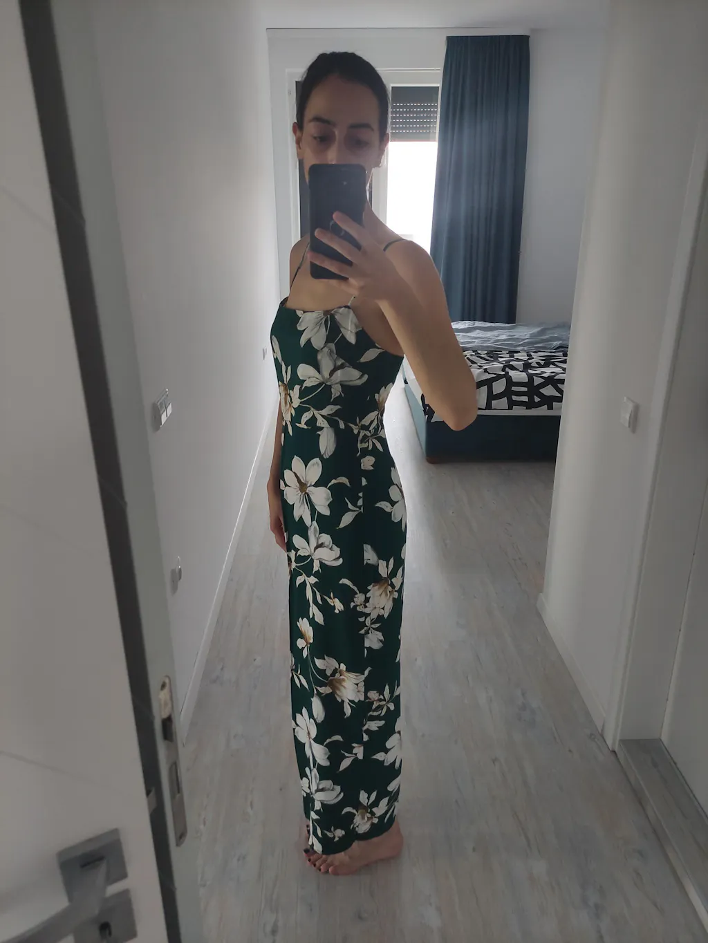 Riviera Sleeveless Slit Ruffle Maxi Dress For Women Elegant Flowing Silhouette With Side Slit