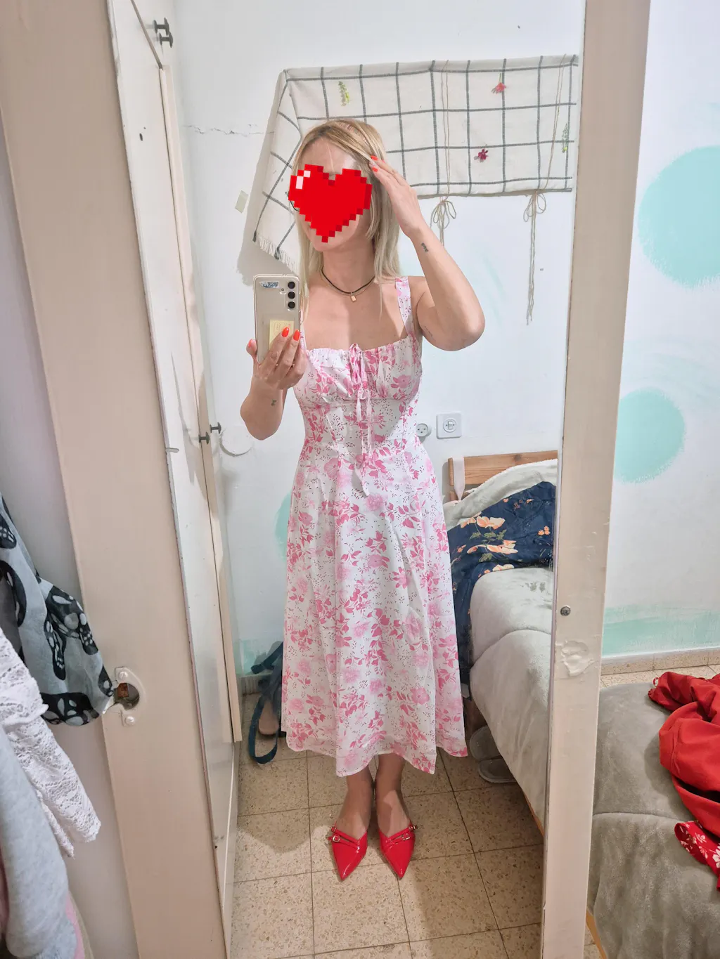 Square Neckline Ruched Chiffon Floor-length Dress Pearl Pink Plus Size