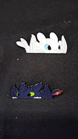 Kawaii Hiccup & Toothless Enamel Pins