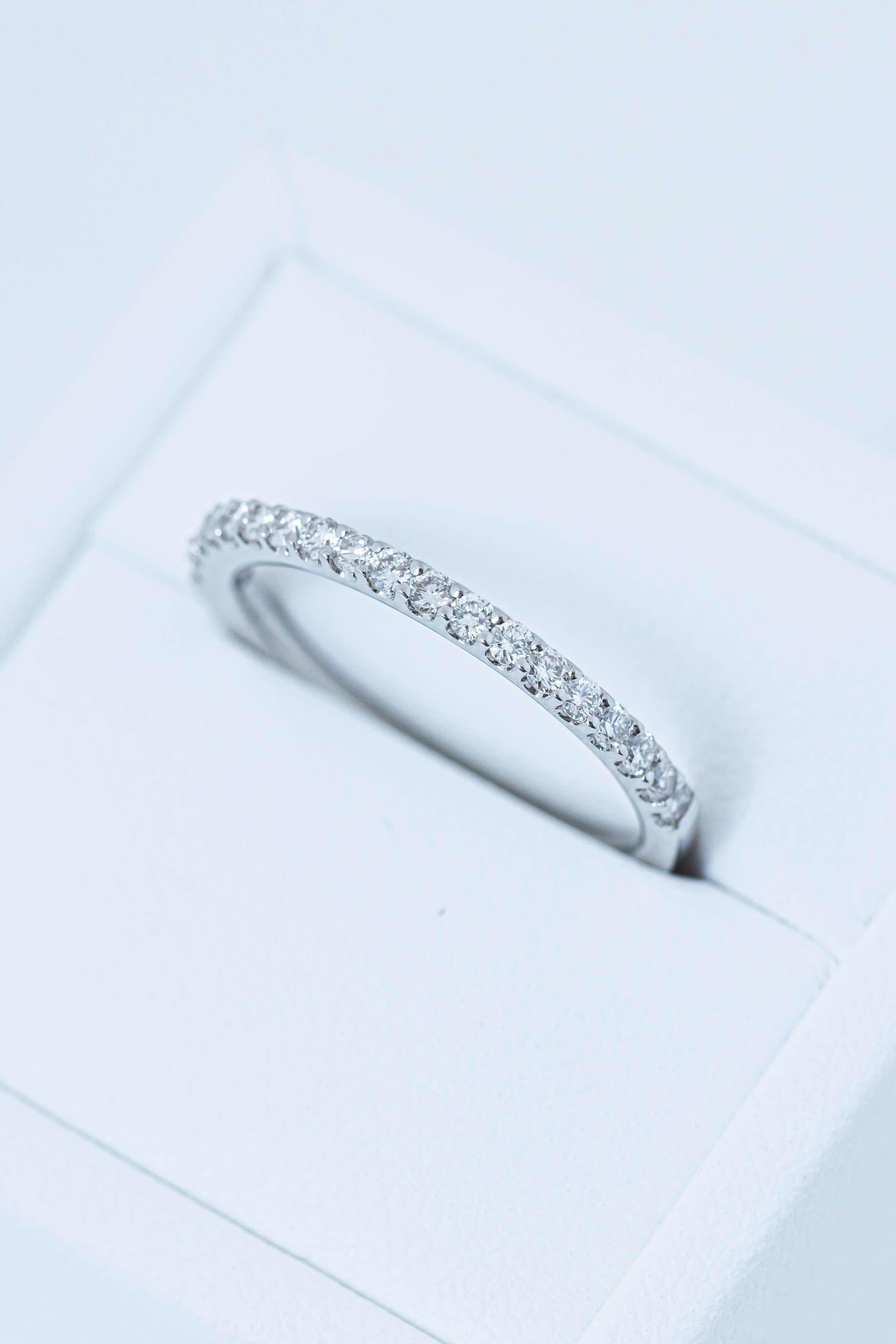K18/Pt ハーフエタニティリング S（幅1.7mm） – RIN fine jewelry