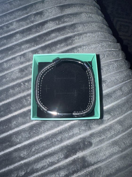 Pulsera Cuero Trenzado Ágata negro