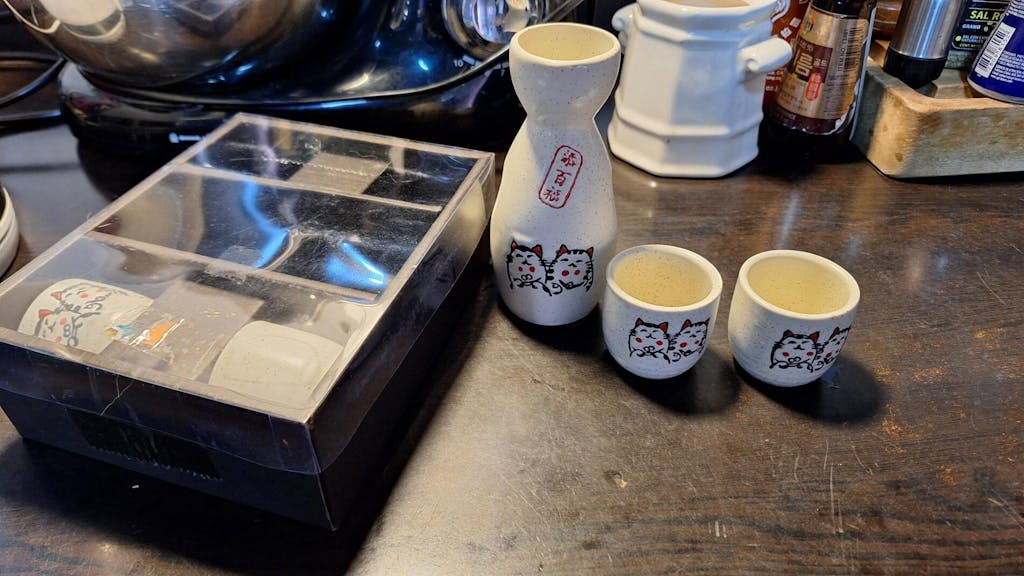 Set de bajativos Maneki-Neko