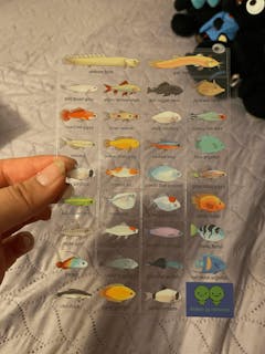 aquarium fish sticker sheet