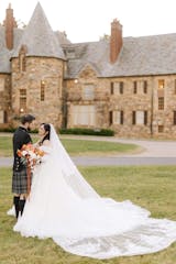 Burnt Orange Cascade Bridal Bouquet - Rinlong Flower