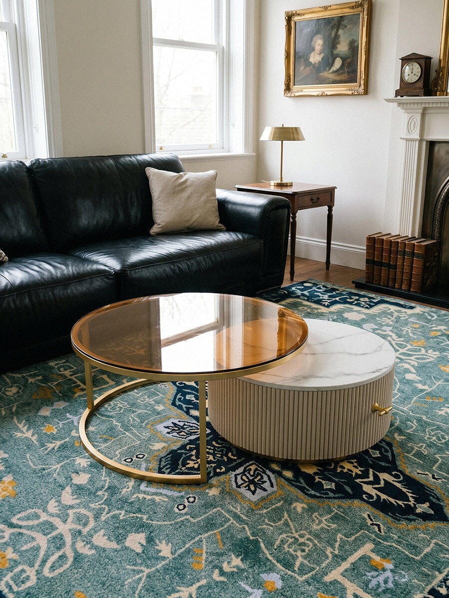 Elegant Glass Nesting Coffee Tables for Compact Living Spaces