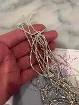 Long Strands of Tiny Faceted Sterling Silver Beads from the Thai Karen Hill Tribe - Rita Okrent Collection (NP104)