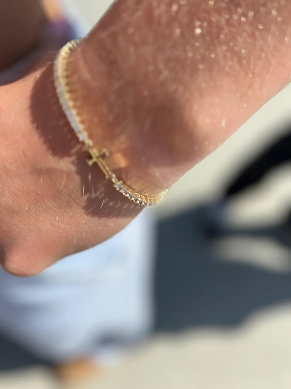 Luminous Cross Tennis Bracelet – Rizen Jewelry