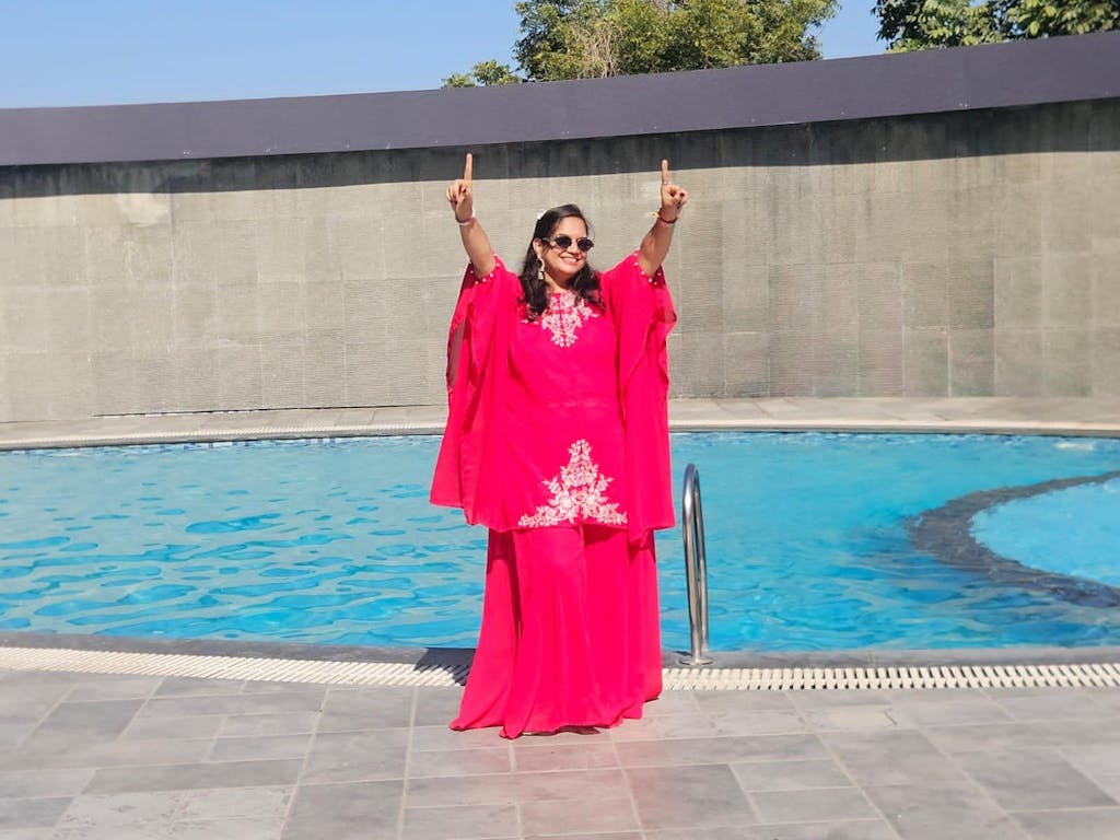 Designer  3pc Indowestern Palazzo Co-ord set in Red for all occasions